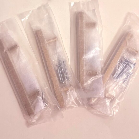 Brushed Gold Cabinet Bar Pull Set of 4 Drawer T Bar Modern Sleek Rectangular 6.5 - Picture 10 of 10